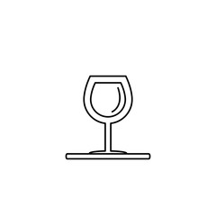 Isolated cocktail glass cup icon line design