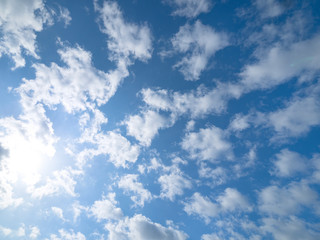初夏の青空と雲