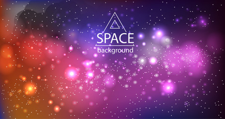 Space galaxy background with cosmic light and stars