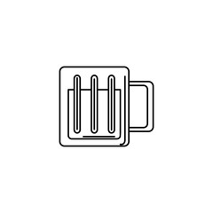 Isolated beer glass icon line design