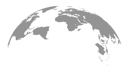 Fototapeta na wymiar World map globe on white background .Vector graphic in flat style.