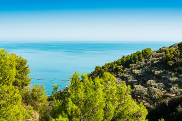 Obraz premium round fishing nets in Adriatic Sea. Mattinata, Italy