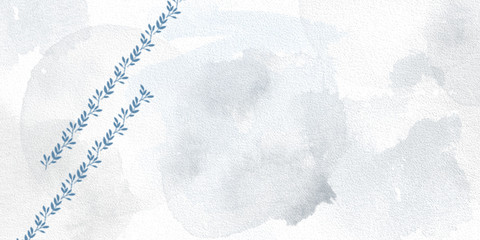 Watercolor background for artistic banner, postcard design template. Abstract water in a trendy minimalist style with delicate ombre paint. Watercolor vintage.