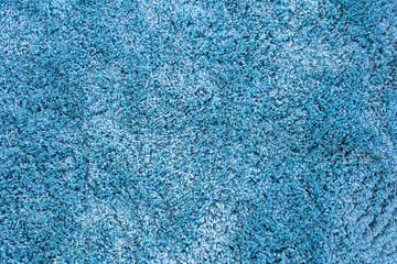 Fototapeta na wymiar Blue fur carpet background texture Microfiber texture, light blue fluffy colored modern design