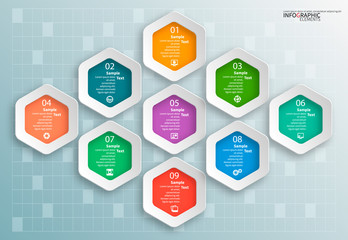 Abstract 3D Paper Infographics. Business template .Vector illustration