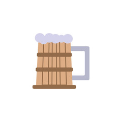 Isolated beer glass icon flat design