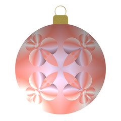 weihnachtskugel rosa, mit Ornamenten