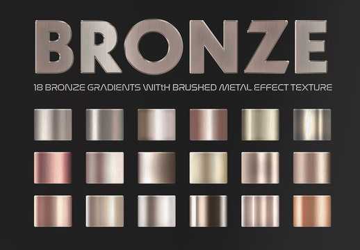Bronze and Copper Gradient Text Effects