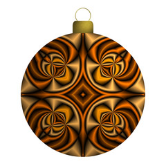 Weihnachtskugel mit Ornamenten