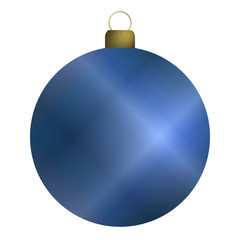 Weihnachtskugel blau, weiße Lichtstreifen