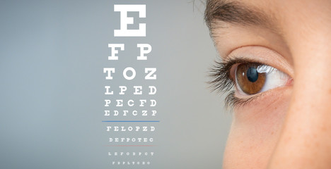 eye doctor check-up concept