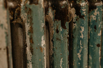 old vintage radiator close up
