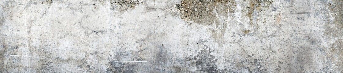 Panorama of an old grungy concrete or cement wall as background