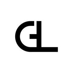 GL letter logo design vector