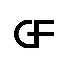 GF letter logo design vector