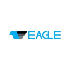 EAGLE letter with number ONE logo design vector