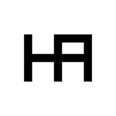 Obraz premium HA letter logo design vector