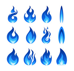 Gas fire flame, vector illustration in flat style © marina_ua