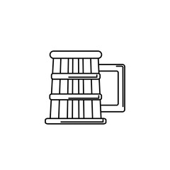 Isolated beer glass icon line design