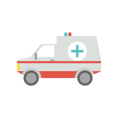 Isolated ambulance car icon flat design