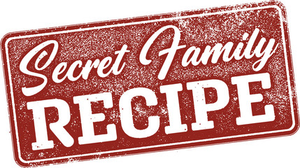 Secret Family Recipe Rubber Stamp