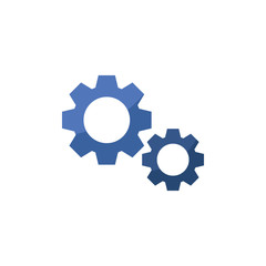 Isolated gears icon flat design