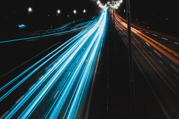 Abstract traffic lights during night in Finland © JohanSebastian