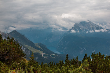 Fototapeta premium Overview from the top of eagle nest in Germany