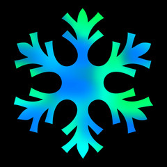 Snowflake symbol Christmas vector illustration