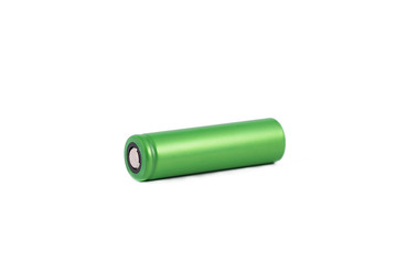 lithium 18650 batterie 3,7v on isolated background