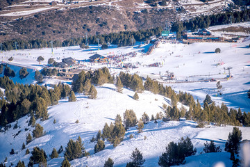 Andorra GrandValira Ski Resort. Pyrenees Mountains
