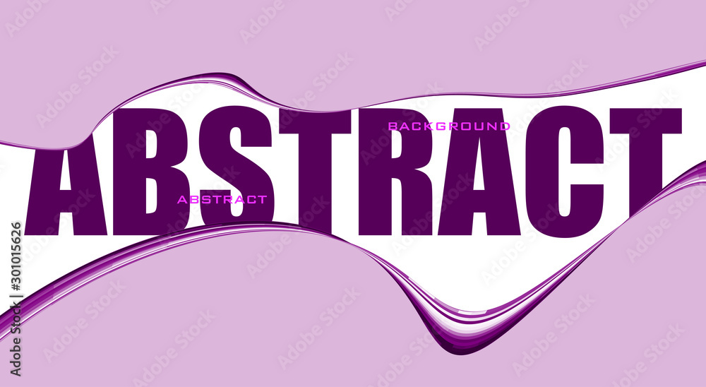 Fototapete abstract lilac template with copy space and wavy lines. vector graphic layout