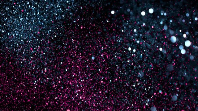 Colored Glitter Background in Super Slow Motion at 1000fps.