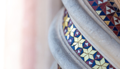 Architectural detail of a decorated column