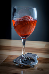 Alcoholic Wine Brain Addiction