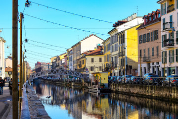 navigli of milano, Lombardy, Italy