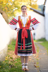 Slovak folklore. Slovak girl.