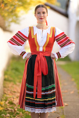 Slovak folklore. Slovak girl.