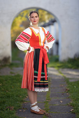 Slovak folklore. Slovak girl.