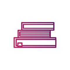 Isolated books gradient design