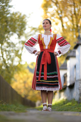 Slovak folklore. Slovak girl.