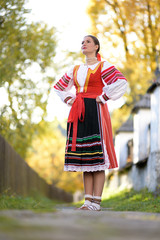 Slovak folklore. Slovak girl.