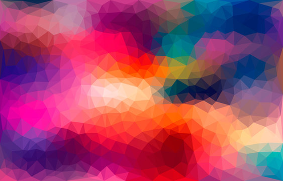 Modern bright blurred abstract polygonal mosaic background. Geometric texture background in origami style.