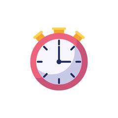 Isolated clock icon flat design