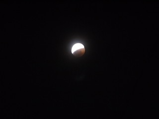 lunar eclipse shot at night