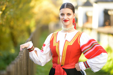 Slovak folklore. Slovak folklore girl.