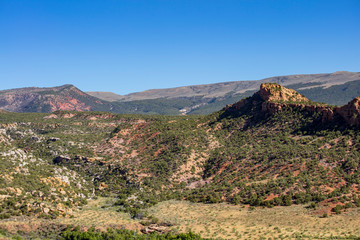 Mountain view of Dinosaur National Monument skyline