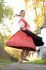 Slovak folklore. Slovak folklore girl.