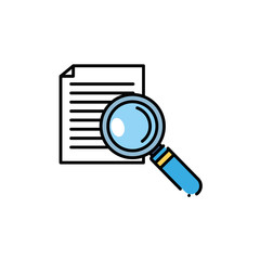Isolated document icon flat and line design