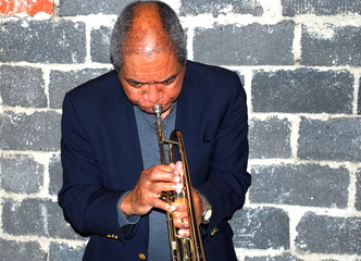 African american jazz trumpet player.